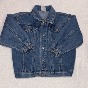 Vintage 90’s OshKosh B'gosh Blue Jean Denim Kids Jacket size 5 tide tag